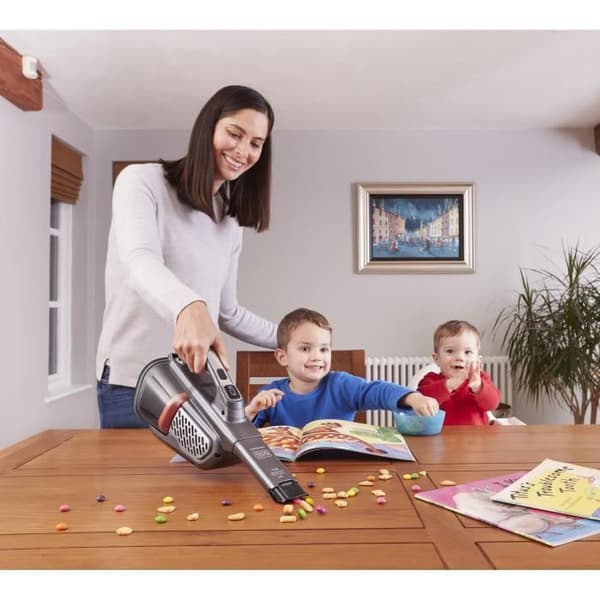 BLACK + DECKER BHHV520JF-QW - Handdammsugare - Dammsugare Litium 18V - 2 hastigheter - Autonomi 40min - Svart silver Titanium