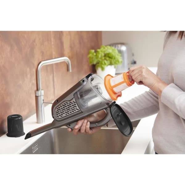 BLACK + DECKER BHHV520JF-QW - Handdammsugare - Dammsugare Litium 18V - 2 hastigheter - Autonomi 40min - Svart silver Titanium