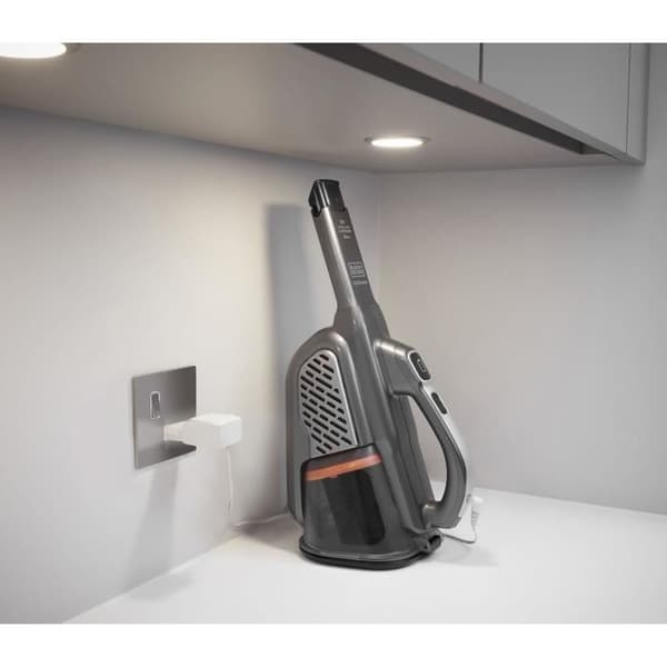 BLACK + DECKER BHHV520JF-QW - Handdammsugare - Dammsugare Litium 18V - 2 hastigheter - Autonomi 40min - Svart silver Titanium