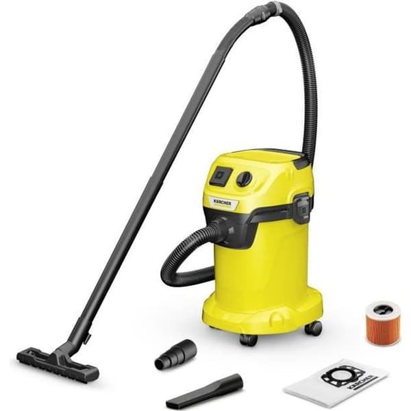 Våt- och torrdammsugare KARCHER WD 3 P V-19/4/20 - Polypropentank 19 L - 1000W (portabelt eluttag)