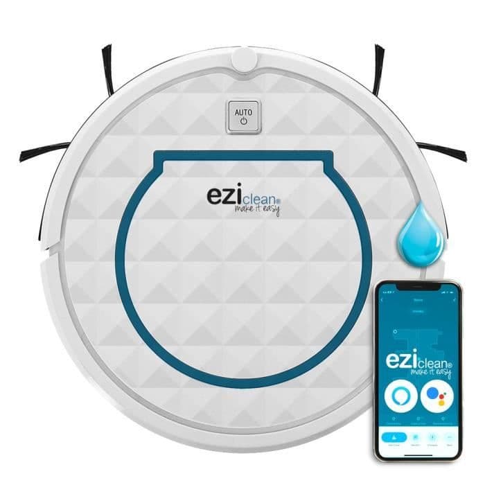 EZICOM - Aqua iMap A150 - Ansluten robotdammsugare och mopp - Gyro+ navigation - 60dB - 70 min - 75 m² - 330 ml