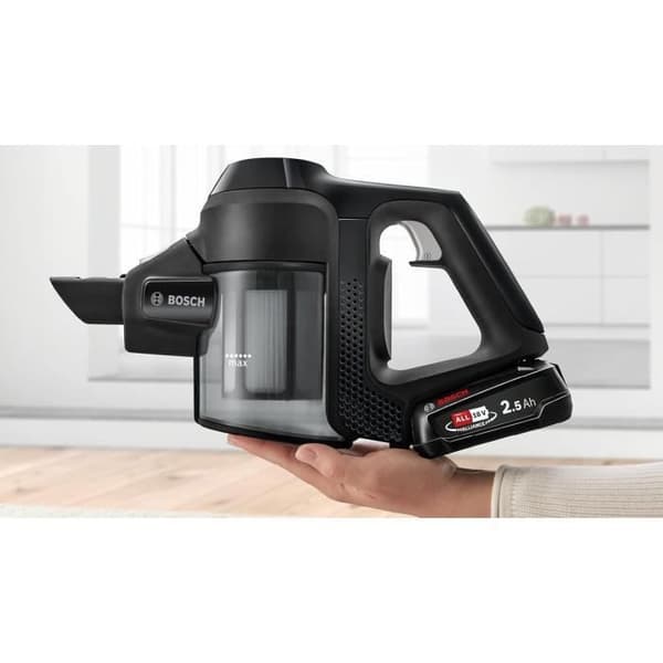 BOSCH BBS611BSC - Sladdlös multifunktions kvastdammsugare - svart - integrerad handdammsugare - 2 hastigheter - 30 min drifttid