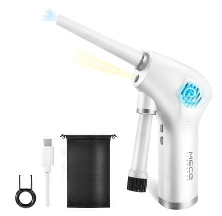 Air Duster - dammsugare - elektrisk dammblåsare - 15000mAh - 36000RPM - för laptop, soffa, bil - vit