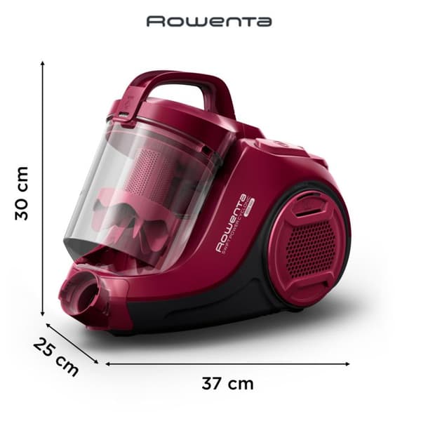 ROWENTA Swift Power Cyclonic, påslös dammsugare, kompakt, kapacitet 1,2 l, parkettborste, RO2933EA