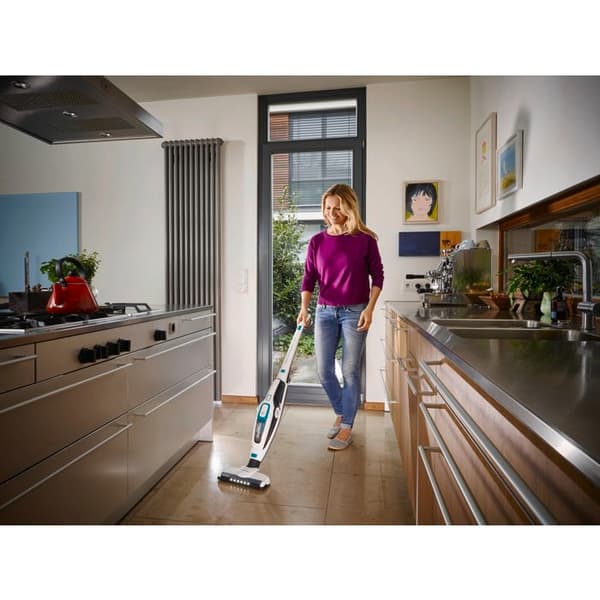 Trådlös 2-i-1 golvdammsugare Leifheit Regulus PowerVac 11925, multifunktionell dammsugare 20V, batteritid 40min, vit
