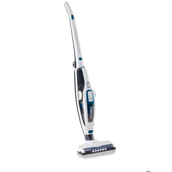 Trådlös 2-i-1 golvdammsugare Leifheit Regulus PowerVac 11925, multifunktionell dammsugare 20V, batteritid 40min, vit