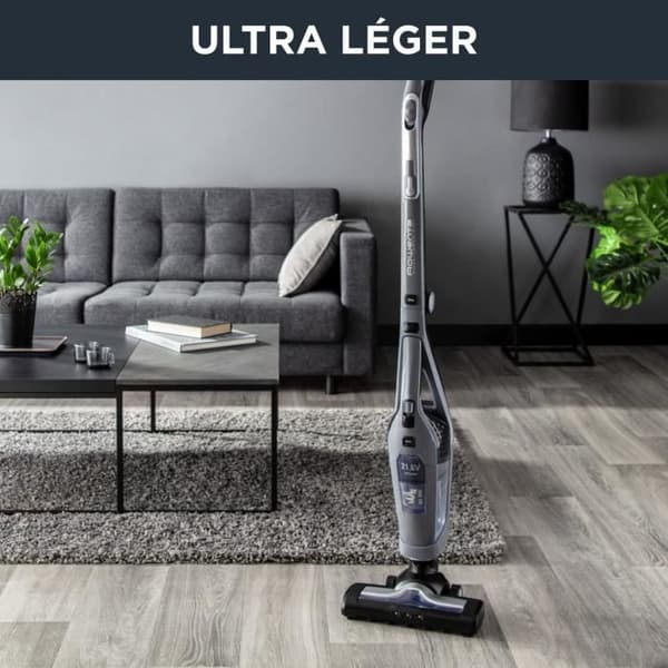ROWENTA 2in1 sladdlös stickdammsugare, integrerad handdammsugare, autonomi upp till 75 min, lätt, LED-sughuvud RH6756WO