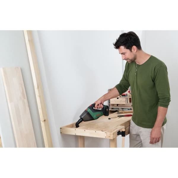 Bosch sladdlös handdammsugare - Endast UniversalVac 18 verktyg - Grön - Bin (utan påse) - Vakuumtryck 9 kPa