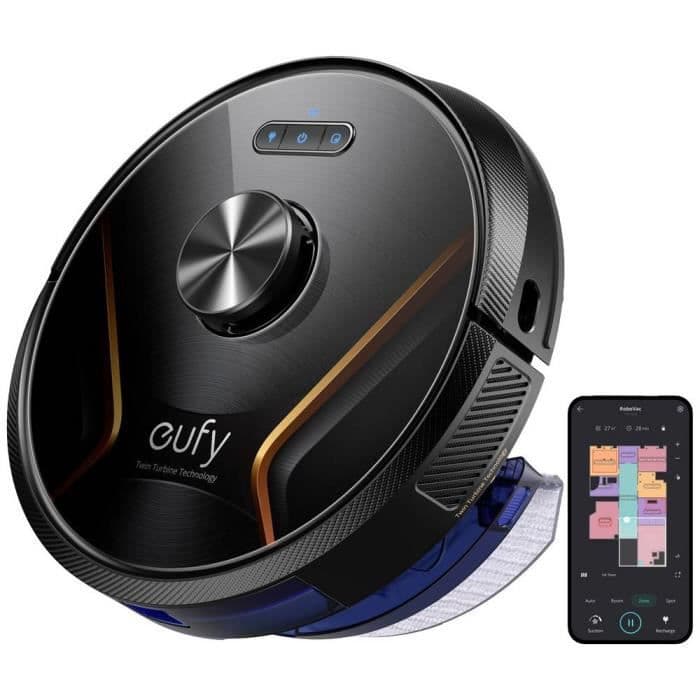 eufy RoboVac X8 Robotdammsugare Svart Kompatibel med Amazon Alexa, kompatibel med Google Home, Röststyrd