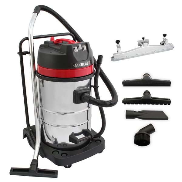 MAXBLAST Industriell Våt & Torr Dammsugare 80L Rengöringsmedel Krafull Våt- och Torrdammsugare & Tillbehör Luftflöde: 106 L/S 3000 W Kommersiell