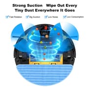 Robot Vacuum Cleaner AI Map Navigation,Memory,Smart Partition,WiFi App,6000Pa Suction,Electric Water Tank,Wet Mop