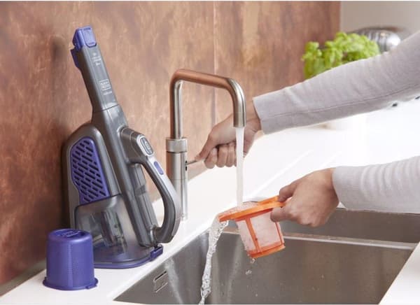 Black & Decker BHHV520BFP handdammsugare Svart, Violet påslös