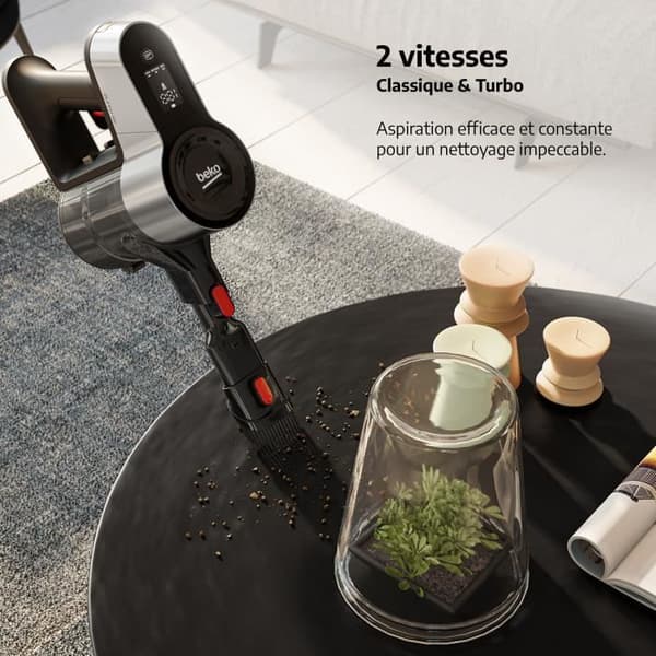 BEKO VRT50121VR Multifunktion Trådlös kvast Vacuum Cleaner - 21.6V - 45min Autonomi - Cyklonisk teknik - Bakgrundsborste