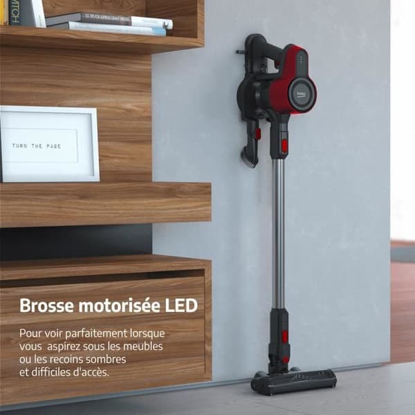 BEKO VRT50121VR Multifunktion Trådlös kvast Vacuum Cleaner - 21.6V - 45min Autonomi - Cyklonisk teknik - Bakgrundsborste