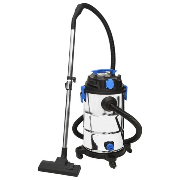 vidaXL Våt- och torrdammsugare 1200 W 30 L silver