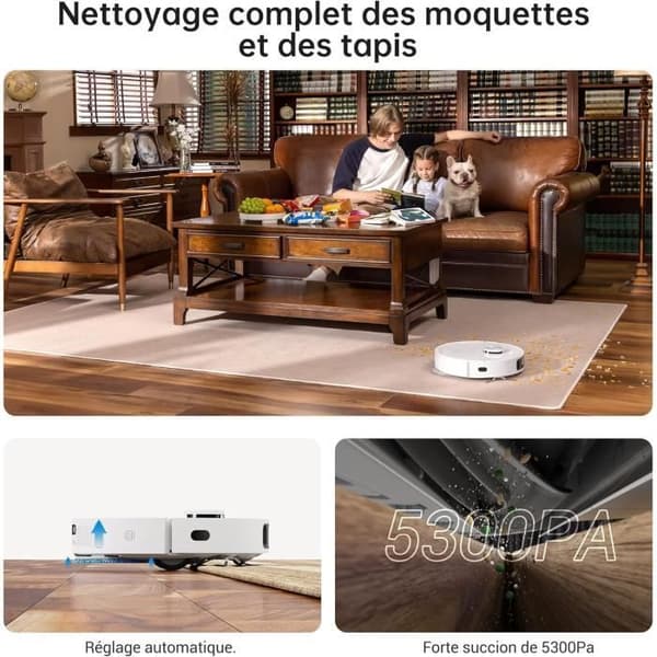 Dreame L10s Ultra Robot Vacuum Cleaner med en självrengöringsbas (dammande tömning, automatisk rengöring) AI -detekteringshinder