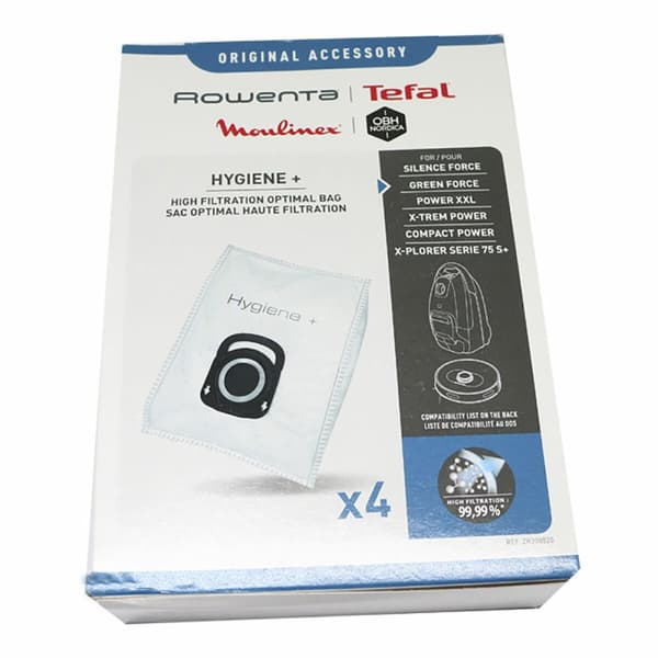 Dammsugarpåse Sil.ex Rowenta, Tefal Hygiene + 19,5 x 27,5 cm (5 antal)
