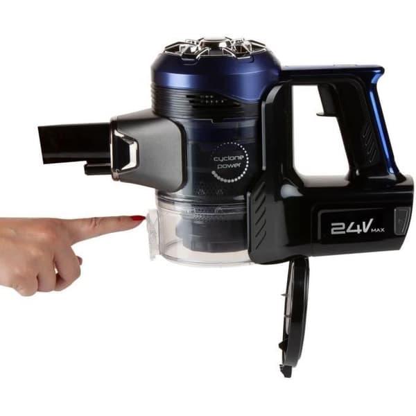 DOMO DO227SV - 2-i-1 sladdlös stickdammsugare - 24V - Cyklonsystem - Autonomi 30min - Dammtank 0,4L - 2 hastigheter