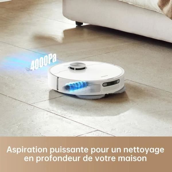 DREAME L10 Prime - Robotdammsugare - Automatisk rengöring - Autonomi 210 min - Sug 4000Pa - Tank 450mL