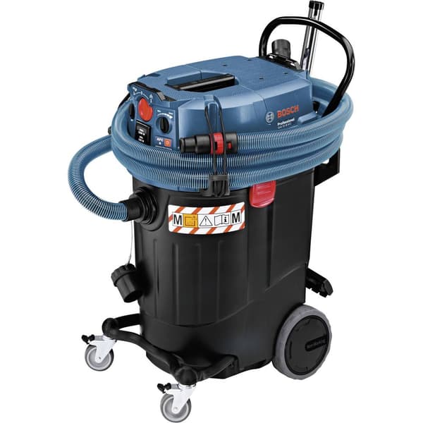 Bosch Professional 06019C3300 Grovdammsugare 1380 W 55 l automatisk filterrengöring, Dammklass M certifierad Svart, Blå