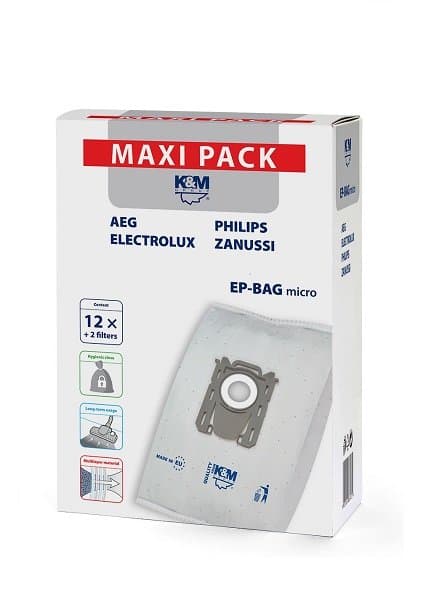 Worki do odkurzacza 12 + 2  EP-BAG micro MAXI PACK