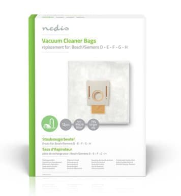 NEDIS DUBG220SIB12 Vacuum cleaner bags BOCSH  / SIEMENS TYPE D / E / F / G / H ( 12 pcs.)