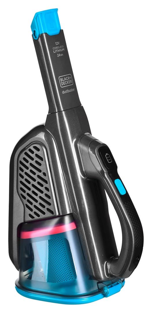 Svart & Decker BHHV320J handhållen dammsugare Blå, Titanium Bagless