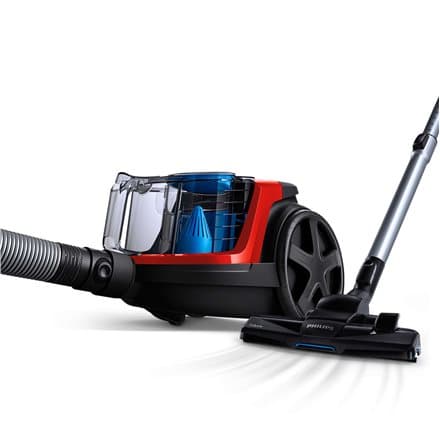 Philips Bagless Vacuum cleaner PowerPro Compact musta, Sininen, Harmaa, Punainen