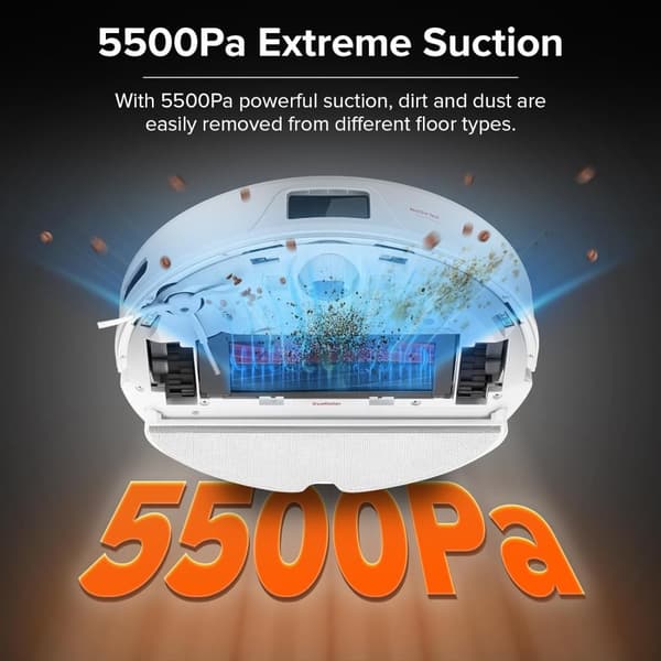 Roborock Q8 Max+ robotdammsugare - 5500PA dammsugare