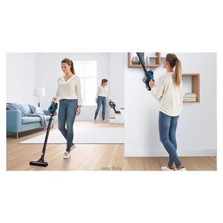 Bosch Serie 6 BBS611LAG stick vacuum/electric broom 2-in-1 stick vacuum Battery Dry Bagless 0.3 L Blue 2.5 Ah