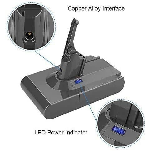 21,6V 3500mAh Li-ion ersättningsbatteri kompatibelt med Dyson V8-serien: V8 Absolute, Dyson V8 Animal, Dyson V8 Fluffy