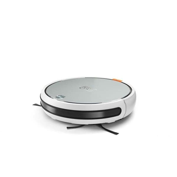 BLACK+DECKER BXRV500E 4-i-1 robotdammsugare, 4 rengöringslägen, 150 m autonomi, programmerbar, intelligent navigering Svart, Rostfritt stål, Vit