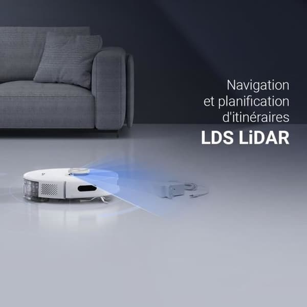 EZVIZ RE5 Plus - Robotdammsugare med Automatisk Avtappningsstation - LiDAR-Navigering - Hinderdetektering - 4000Pa