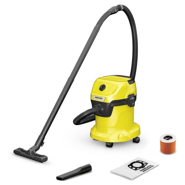 Karcher Dammsugare Wd3 V-15/4/20 Silver One Size / EU Plug Svart, Gul
