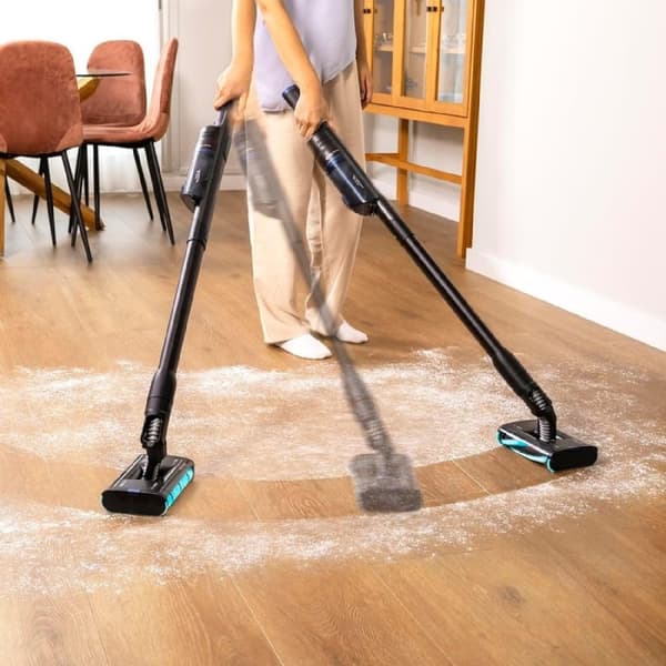 Cecotec Scoba 2100 Twice Animal upright vacuum cleaner with 210 W Digital Brushless motor and 20 kPa suction power. Autonomy of 45 minutes. 2 power l