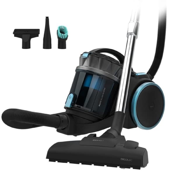 Cecotec Conga Rockstar Multicyclonic XL 800 W canister vacuum cleaner. Bagless multi-cyclonic. Maximum tank capacity of up to 4 L, with high-efficien