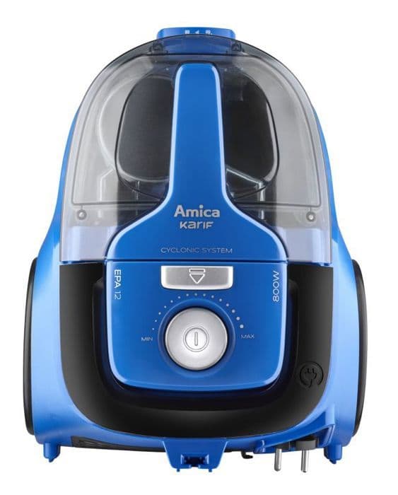 Amica Canister Dammsugare - VI2041 -, Cylinderdammsugare, Hjul: Gummi, Blå, 800 W, 1,5 liter, 79 decibel Blå