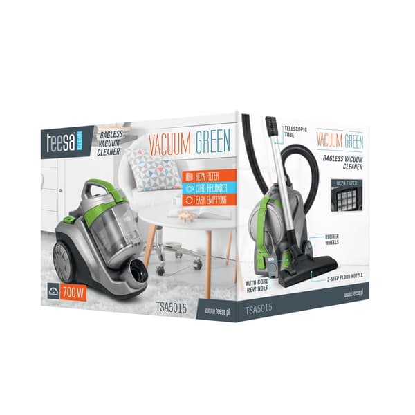 TEESA VACUUM GREEN påslös dammsugare