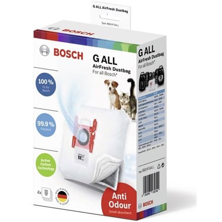 Bosch | BBZAFGALL | AirFresh GALL Dammsugarpåse | Vit