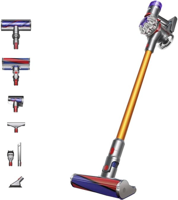 Dyson V8 Absolute (2023) Dammsugare Silver, Gul