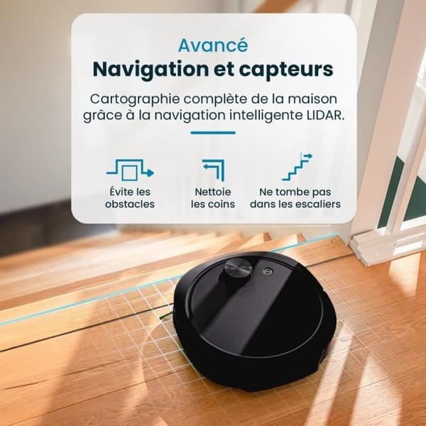 Ansluten robotdammsugare och mopp med EZICLEAN allt-i-ett Z10 Plus tömningsbas - 240 min - 6000pa - 180m² - 1,5L