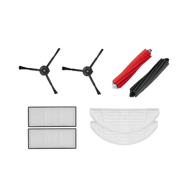 Roborock Tillbehör, Tvättbart Filter, Reservdelar, Dubbel huvudborste Mop n Filter