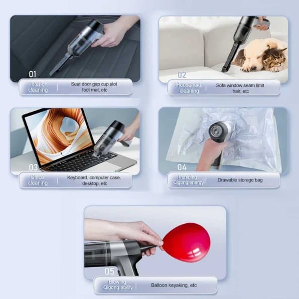 Mini Handheld Langaton 3-in-1 pölynimuri autoon