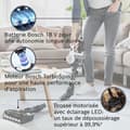 Miniatyrbild 4 av 6: BOSCH BBS711W - Obegränsad sladdlös multifunktions kvastdammsugare vit - Ström för alla 18 V litiumjon 3Ah batteri