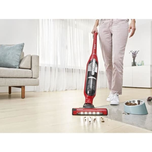 Bosch Serie 4 BBH3ZOO28 upprättstående dammsugare och elektrisk sopborste Batteri Torr Utan påse 0,4 l Svart, Röd 2,15 Ah