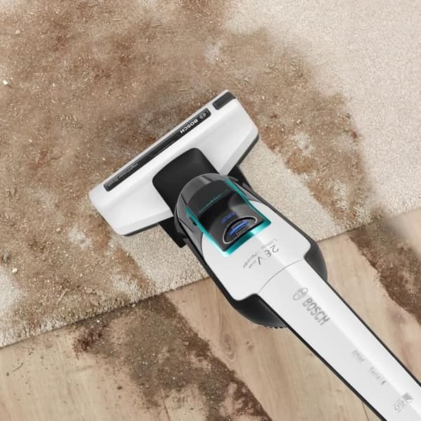 BOSCH BCH86HYG2 - Athlet - laddningsbar stickdammsugare - Serie 6 vit - 60 min körtid - 900 ml behållare - 2 hastigheter och turbo