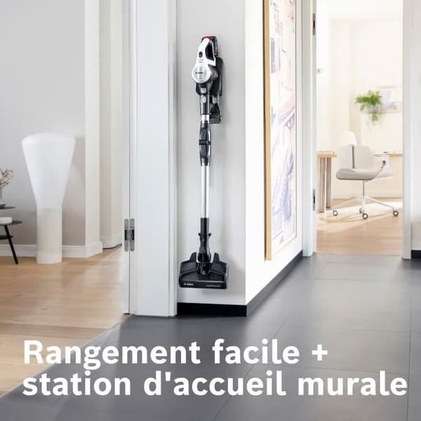 BOSCH BBS711W - Obegränsad sladdlös multifunktions kvastdammsugare vit - Ström för alla 18 V litiumjon 3Ah batteri