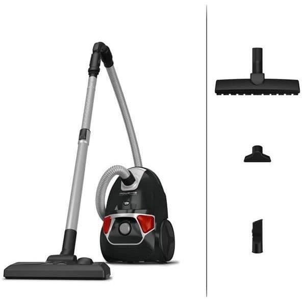 Städslaghuggare - ROWENTA - Compact Power parkett - 750W - Svart - Filtrering 3 nivåer Svart, Röd