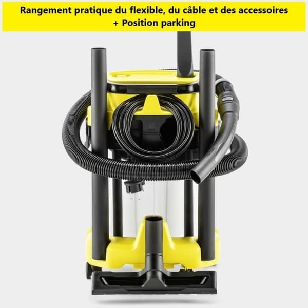 KARCHER WD 3 S V-19/4/20 våt- och torrdammsugare - 19 L tank i rostfritt stål - 1000W (Fläktfunktion)