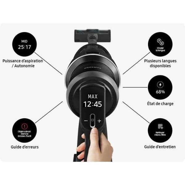 SAMSUNG Jet 95 Premium VS20C95EFTB - Stickdammsugare - 580 W - Blå